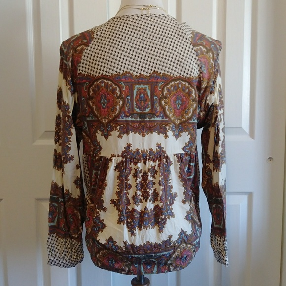 UMGEE bohemian paisley lace flowy blouse - Picture 7 of 8